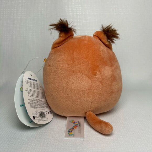 NWT Squishmallows 5” FERRAZ Orange Caracal Cat Brown Fluffy Pointed Ear Tips - Picture 3 of 4